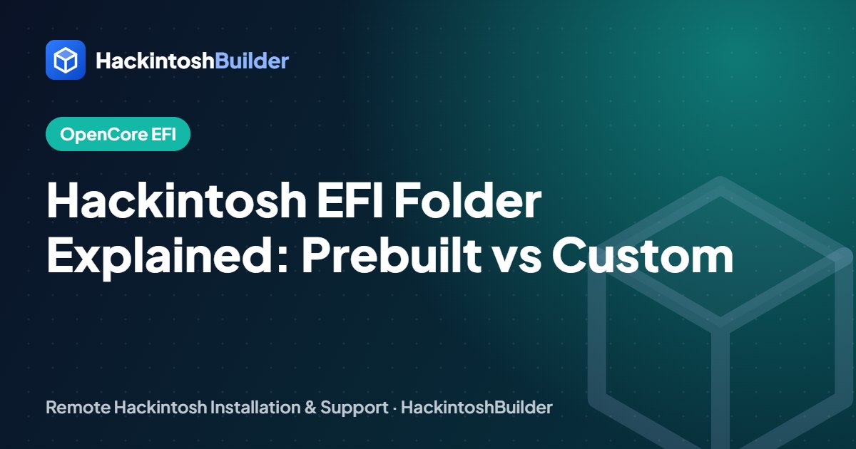 Hackintosh EFI Folder Explained: Prebuilt EFI Downloads vs a Custom OpenCore EFI